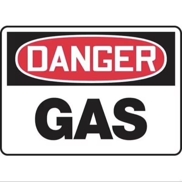 Accuform OSHA DANGER SAFETY SIGN GAS 10 X MCHL019XV MCHL019XV - main